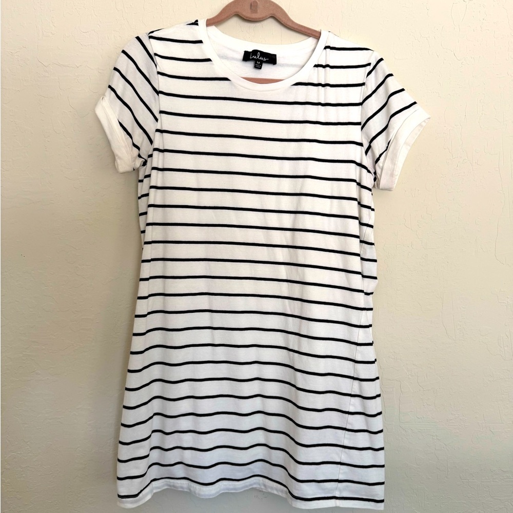 Lulus Cafe Society T Shirt Dress
